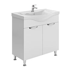 Тумба Respect-M Грація Т1-80 біла з умивальником Basic 80 см - фото