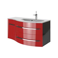 Тумба Ювента Vanessa Vnd-110 с ножками без умывальника правая красная - фото