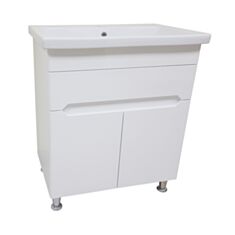 Тумба Respect-M Allet At1-70 белая с умывальником Комо 70 см - фото