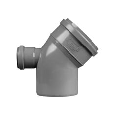 Коліно каналізаційне складне Інсталпласт 45° 110*50 мм назад - фото