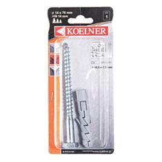 Дюбель Koelner В-FIX14/120 14*70 мм з шурупом 10*120 мм 1 шт - фото