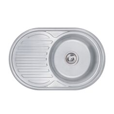 Кухонная мойка Lidz 7750 Decor 0,6 мм 77*50 см декор - фото