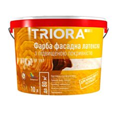 Фасадна фарба латексна Triora з підвищеною покрівельністю 10 л - фото