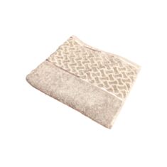 Рушник махровий Luzz Towel з бордюром 70*140 см бежевий - фото