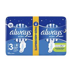Прокладки гігієнічні Always Ультратонкі День та Ніч  Duo 14 шт - фото