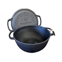 Казан чугунный Maysternya Т404СР з крышкой-сковородой 6 л - фото