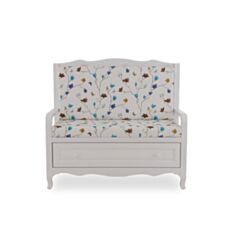 Лавка Прованс обивка еко шкіра біла - фото