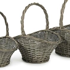 Корзина плетеная Юбка M Кактус 106460-2 34,5*27*18/25 см - фото