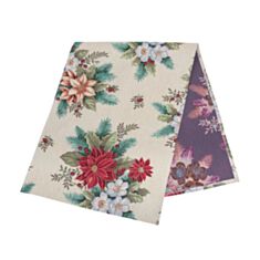 Наперон гобеленовый Limaso EDEN481-45 Рождественский букет 45*140 см - фото