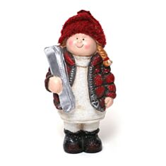 Декоративная статуэтка Девочка с лыжами BonaDi NY01-44 21 см - фото
