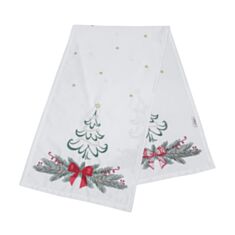 Наперон вышитый Limaso NPVN012-40 Елка с бантом 40*140 см - фото