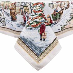Скатертина гобеленова Limaso Benask Blanco-137 137*137см - фото