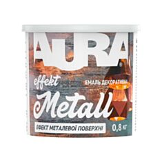 Емаль акрилова Aura Effekt Metall срібло 0,8 кг - фото