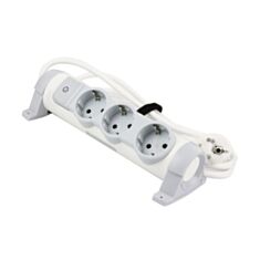 Подовжувач Legrand Comfort 694621 3 гнізда 1,5 м з заземленням і вимикачем - фото