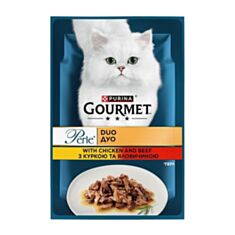 Корм для котів Gourmet Perle з куркою та яловичиною 85 г - фото