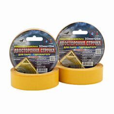Стрічка двостороння Mustang BDCT3025 для паро-гідробар’єру 30 мм 25 м прозора - фото