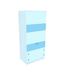 Шкаф гардеробный ZO-407+ZO-839 ZOO Слон (голубой) - фото