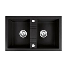 Кухонная мойка Ferro Mezzo II DRGM2/48/78SA 78*48 см графит - фото