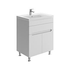 Тумба Респект-М Allet At1-70 с умывальником Sava 70 см белая - фото