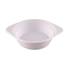 Тарілка пластикова 350 мл 10 шт біла - фото