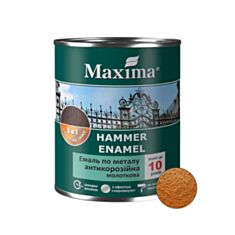 Емаль антикорозійна по металу Maxima 3в1 молоткова бронза 0,75 кг - фото