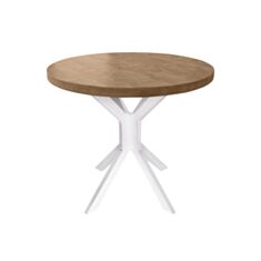 Стол обеденный Металл-Дизайн Фолд 80 см дуб античный/белый - фото