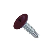 Саморез с пресшайбой и буром Teem 4,2*16 мм RAL3005 500 шт - фото