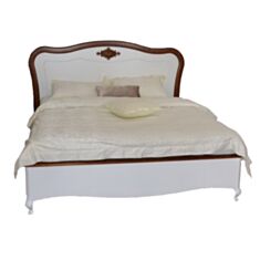 Ліжко Merx Poema ПМ 2016 160*200 біла/горіх 26003365 - фото