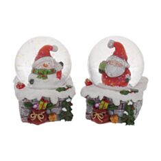 Декоративный водяной шар Санта, Снеговик BonaDi 913-321 5,5 см 2 дизайна - фото