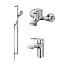 Набор смесителей Aqua Rodos Boston 91361+91363+душевая гарнитура GL-0260 - фото