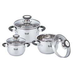 Набір каструль Krauff 26-238-083 2 л/4 л/6,5 л 6 предметів - фото