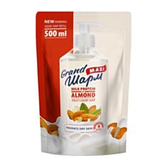 Мило рідке Grand Шарм Maxi Молочний протеїн та Мигдаль 500 мл  - фото