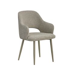 Стул обеденный металлический Vetro M-234 натуральний льон/капучіно - фото