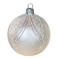 Ялинкова іграшка скляна ручної роботи Orbital Д-436 8 см лате - фото