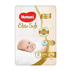 Підгузки дитячі Huggies Elite Soft розмір 2 4-6 кг 58 шт - фото