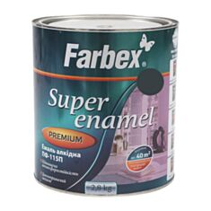 Емаль алкідна Farbex ПФ-115 темно-сіра 2,8 кг - фото