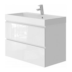 Тумба Ювента Savona Sv-80 с умывальником Varna 80 см белая - фото