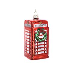 Іграшка на ялинку BonaDi Телефонна будка 115-138 10 см - фото
