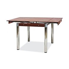 Стіл розкладний скляний GD-082 коричневий - фото