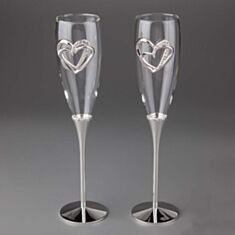 Весільні келихи "Серця закоханих" 005G - фото