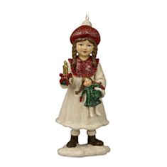 Іграшка на ялинку Дівчинка з лялькою BonaDi K07-434 12,5 см - фото