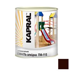 Емаль алкідна Kapral ПФ-115 універсальна коричнева 0,9 кг - фото