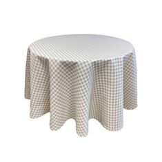 Скатертина Прованс Bella сіра клітинка D200 см - фото