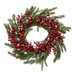 Вінок новорічний Elisey 001NF Ялинковий ягідний - фото