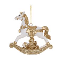 Іграшка на ялинку BonaDi Конячка-гойдалка K07-842 8 см - фото