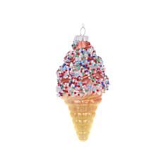 Іграшка на ялинку BonaDi Морозиво з декором із бісеру 108-813 12 см - фото