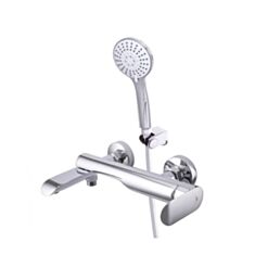 Смеситель для ванны Rubineta Ultra-10/K U1KP08 с душевым комплектом - фото