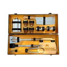 Набор для гриля Mzavod Гриль мини PN-GrylMini-L в светлом кейсе 12 предметов - фото