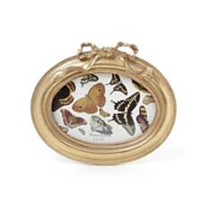 Фоторамка бант овальна зістарена золота BonaDi 450-111 17*15 см - фото