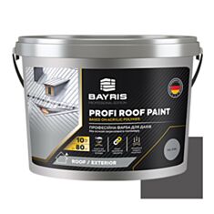 Фасадна фарба акрилова Bayris Profi Roof Paint матова сіра 10 кг - фото